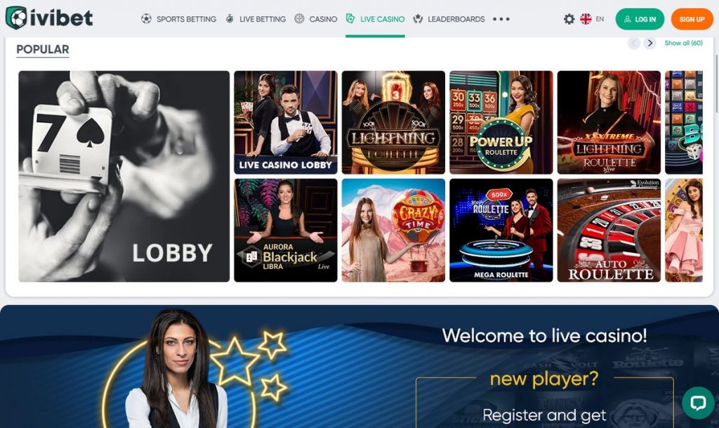 Επιλογή παιχνιδιών στο Ivibet casino