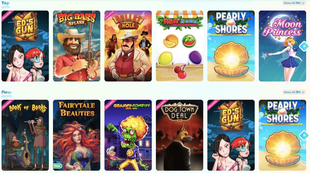 Neon54 Casino: επιλογή παιχνιδιών και παρόχων